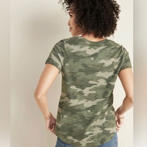 Old Navy Everywhere Green Camo Short Sleeve Slub T-Shirt Large NEW - Picture 10 of 10